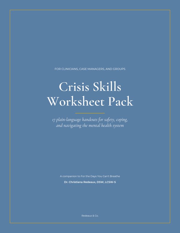 Crisis Skills Worksheet Pack cover page