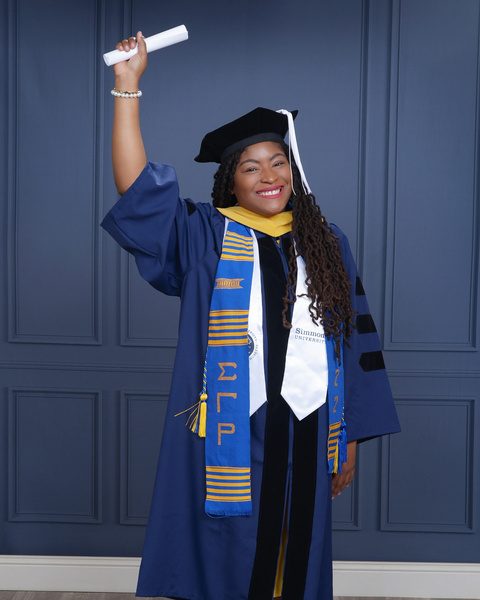 Dr. Christiana Redeaux at her DSW graduation